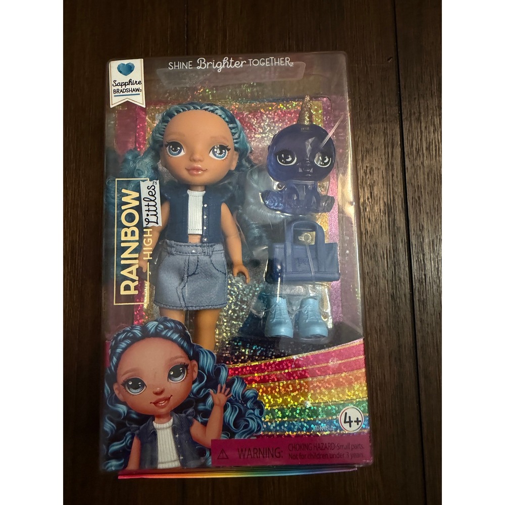 Rainbow High Littles Sapphire Bradshaw Blue Doll with Pet Unicorn 531197C3 NEW